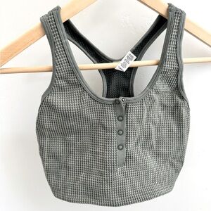 AERIE OFFLINE CROPPED HENLEY SIZE M